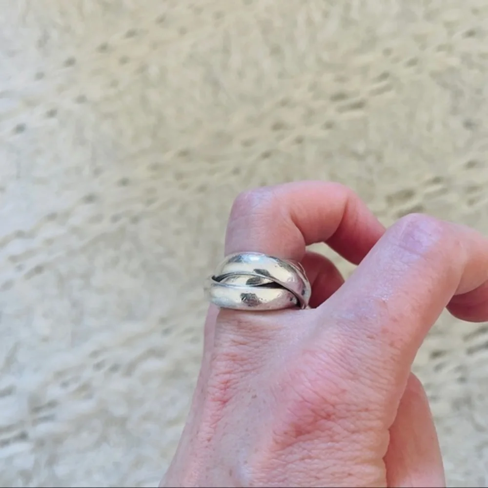 🪙 VINTAGE Sterling Silver Rolling‎ Ring, Reliquary SF, Size 6